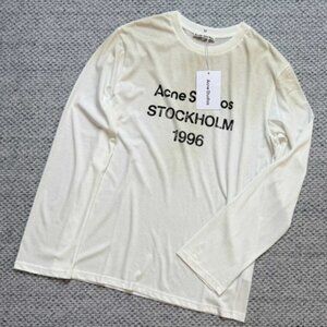 Acne White Long Sleeve Tee